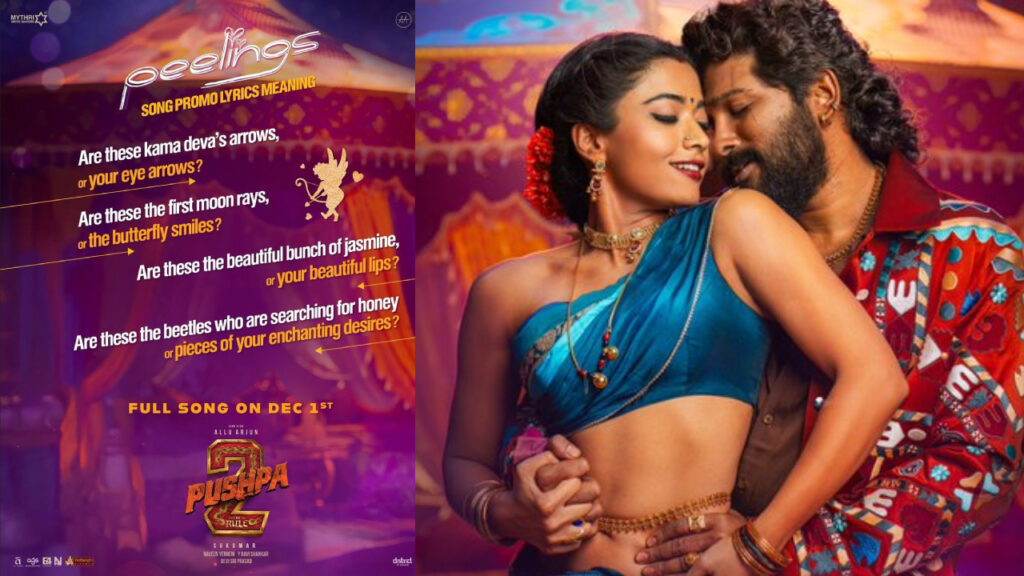 Allu Arjun Pushpa 2 movie Feelings song meaning in Telugu