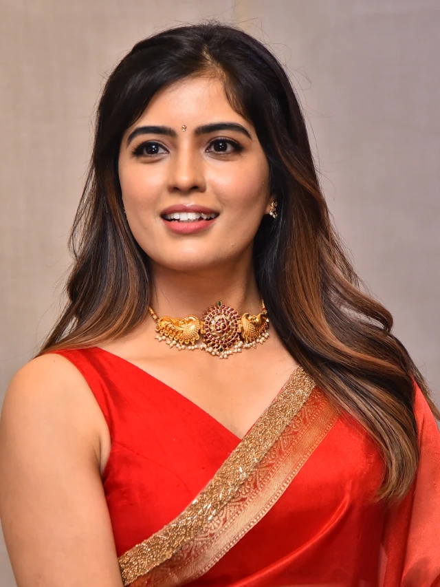 Amritha Aiyer Cute Looks in Saree