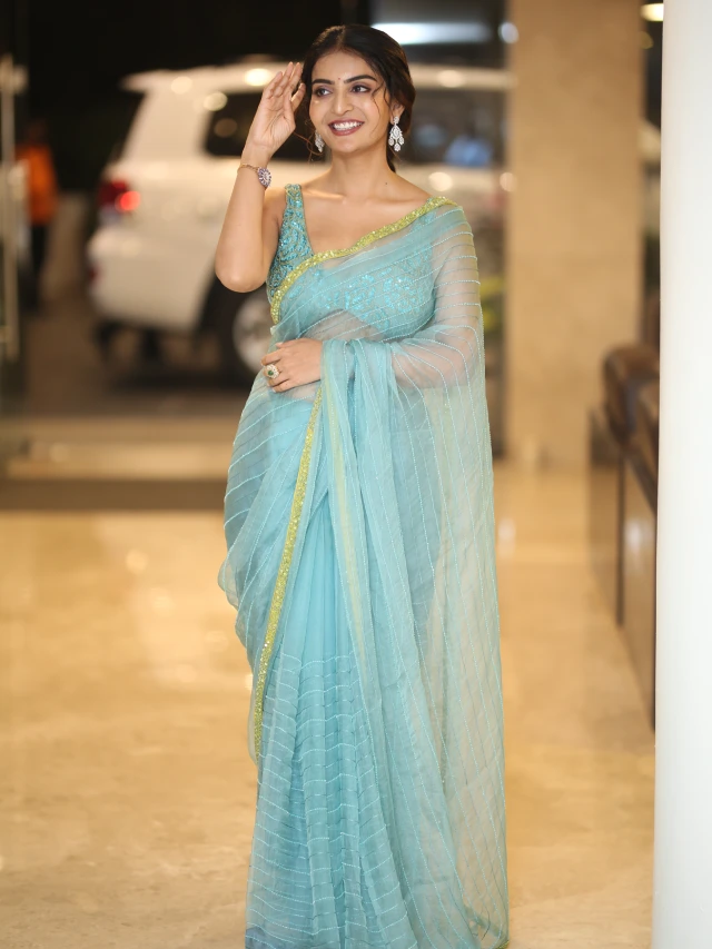 Ananya Nagalla Shows her Beauty in Saree at Srikakulam Sherlockholmes Promotions