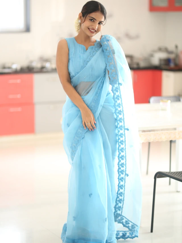 Ananya Nagalla Shows her Beauty in Saree at Srikakulam Sherlockholmes Promotions