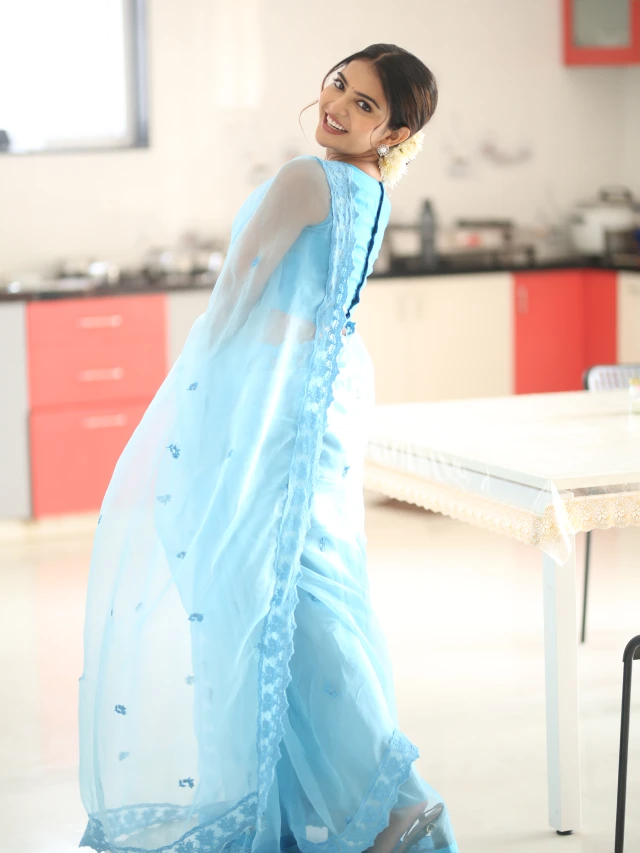 Ananya Nagalla Shows her Beauty in Saree at Srikakulam Sherlockholmes Promotions