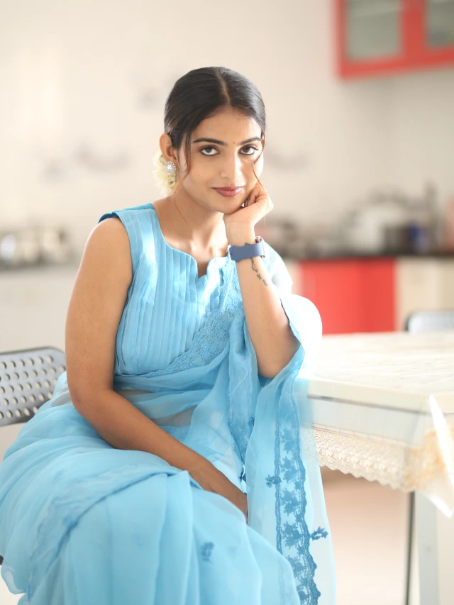 Ananya Nagalla Shows her Beauty in Saree at Srikakulam Sherlockholmes Promotions