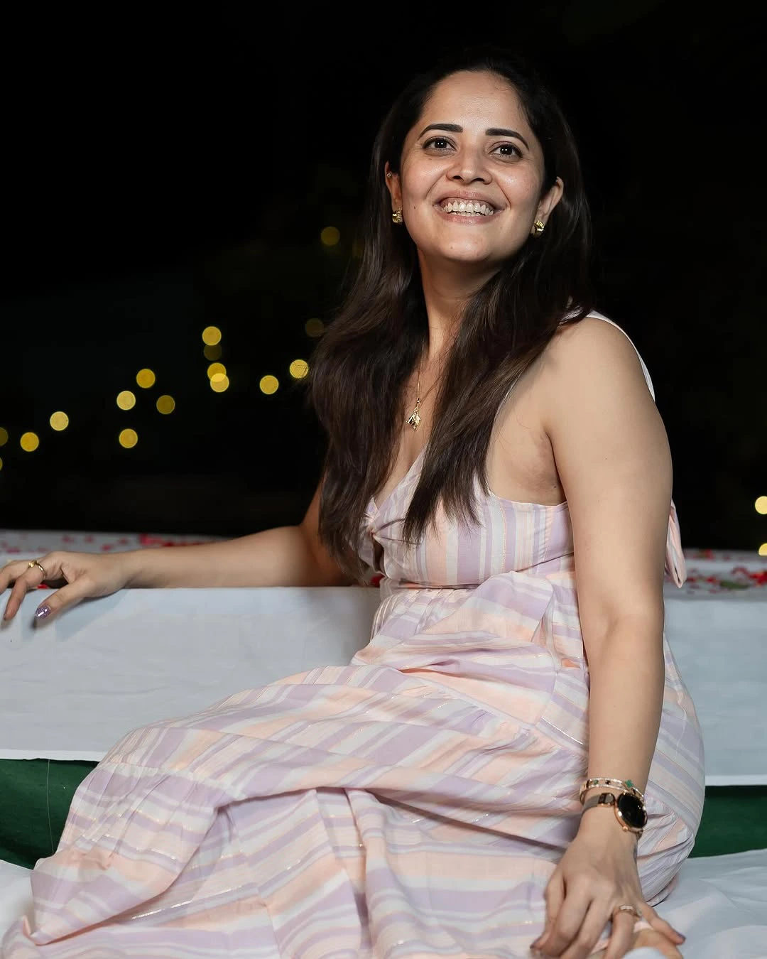 Anasuya Bharadwaj Shines in Night Lights