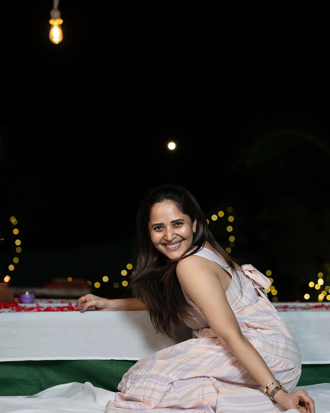 Anasuya Bharadwaj Shines in Night Lights