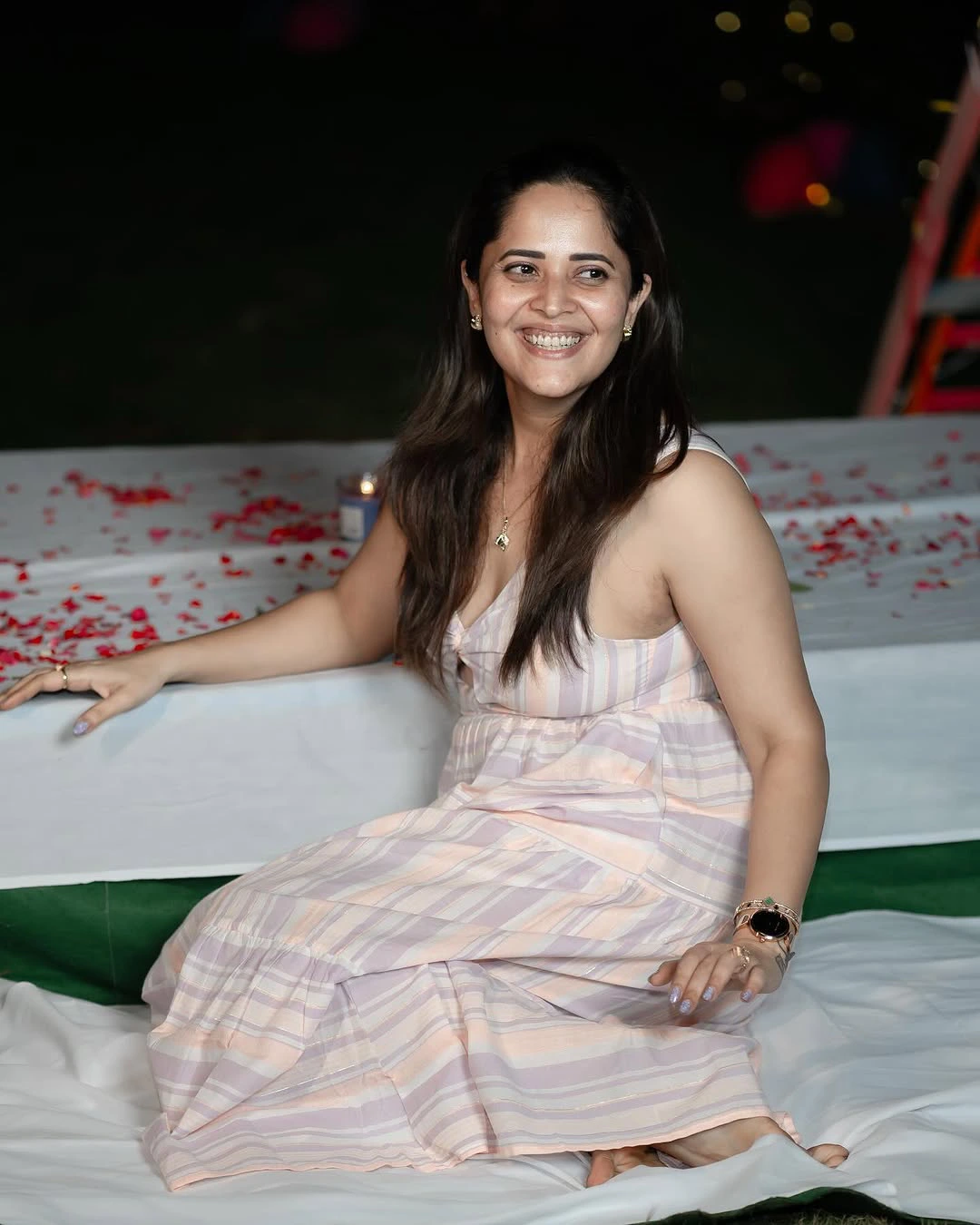 Anasuya Bharadwaj Shines in Night Lights