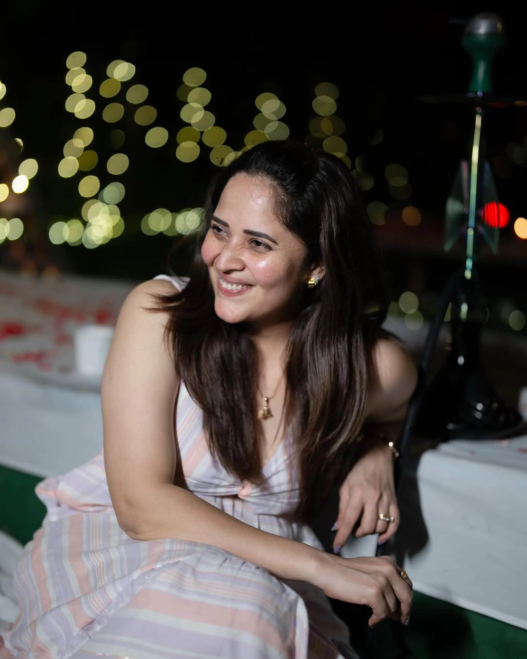 Anasuya Bharadwaj Shines in Night Lights