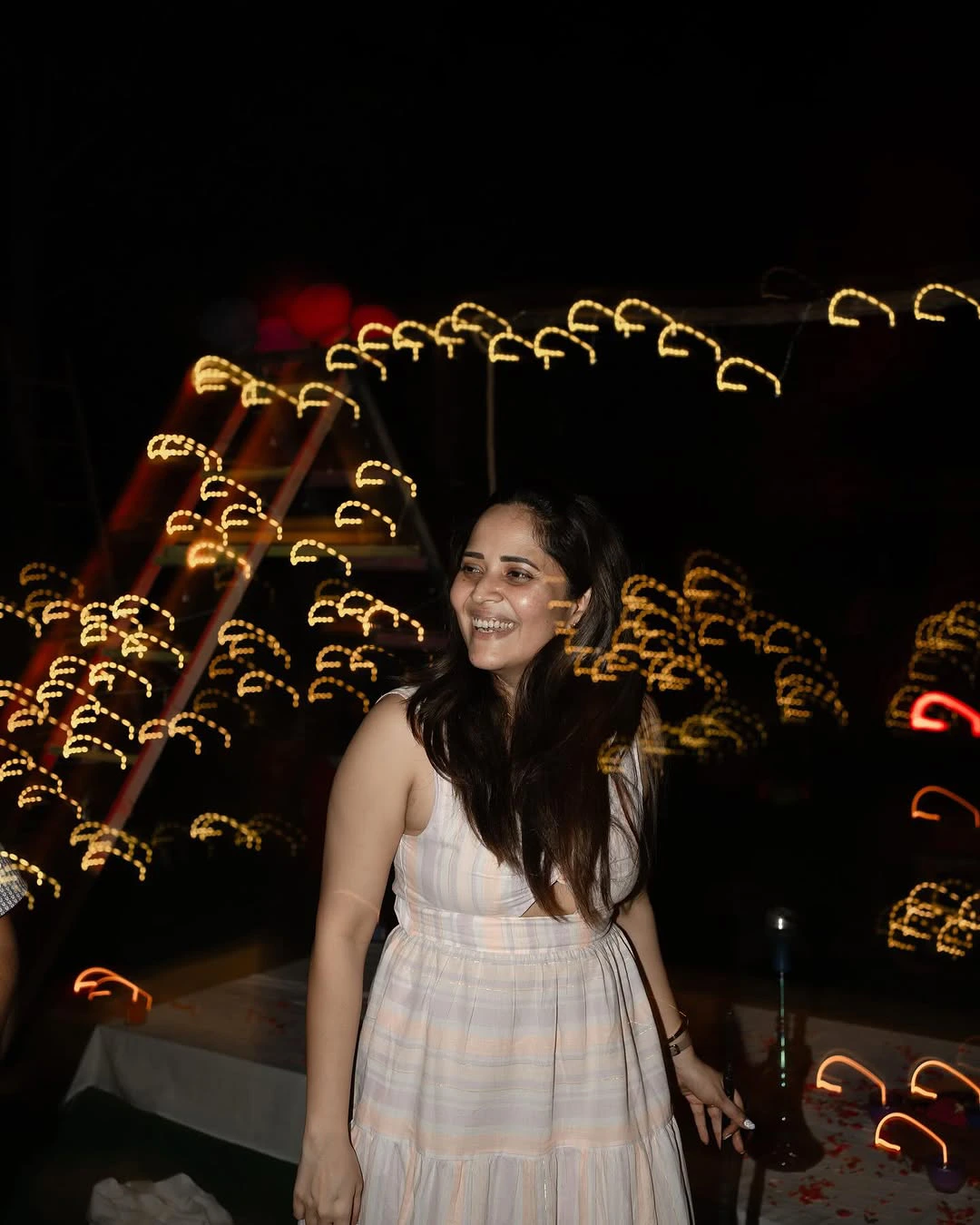 Anasuya Bharadwaj Shines in Night Lights