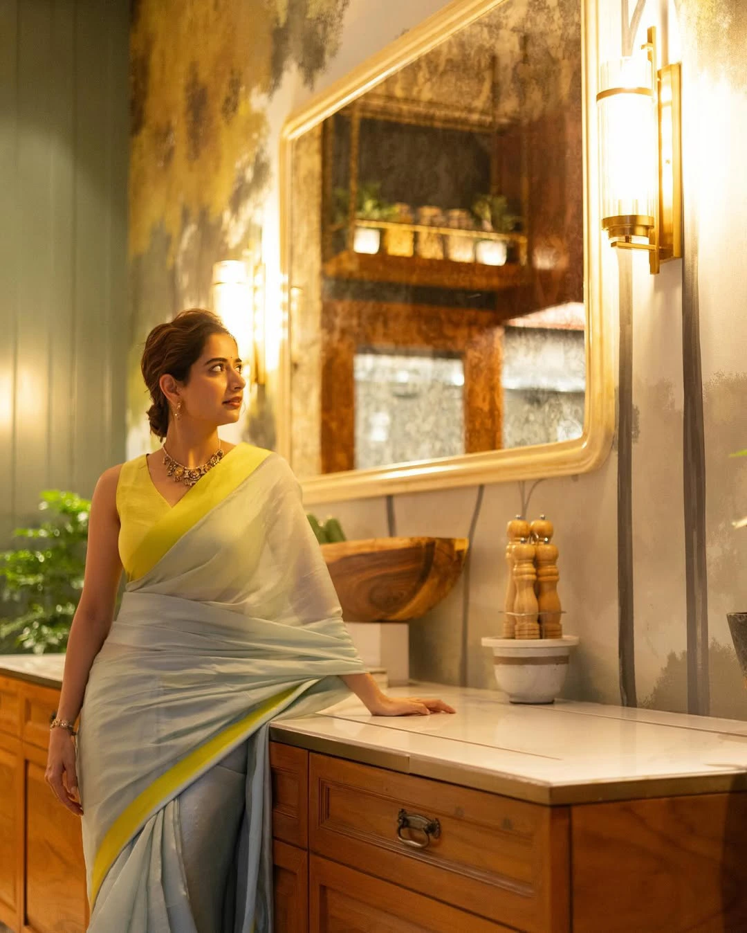 Ashika Ranganath Stunning Looks in Saree