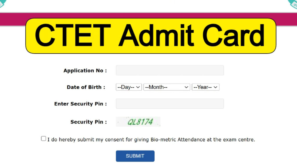 CTET Admit Card 2024