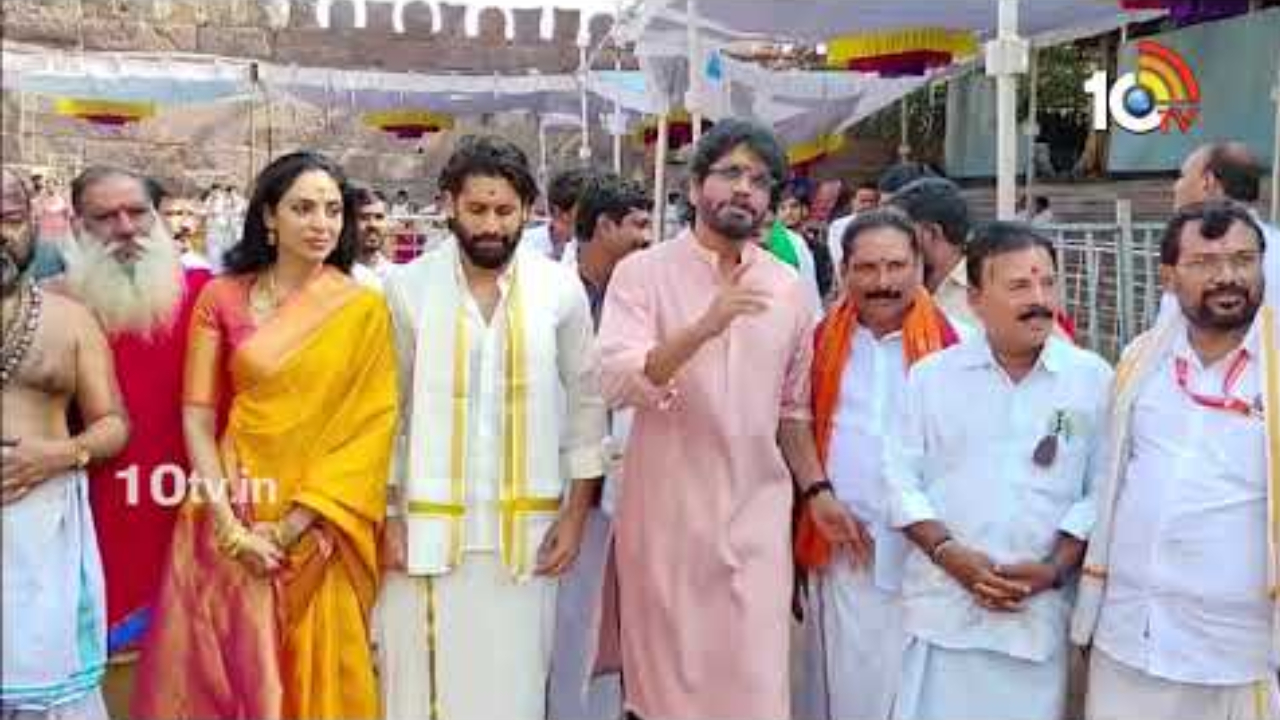 Chaitanya-Sobhita : శ్రీశైలం మల్లన్నను దర్శించుకున్న కొత్త జంట..వీడియో వైరల్