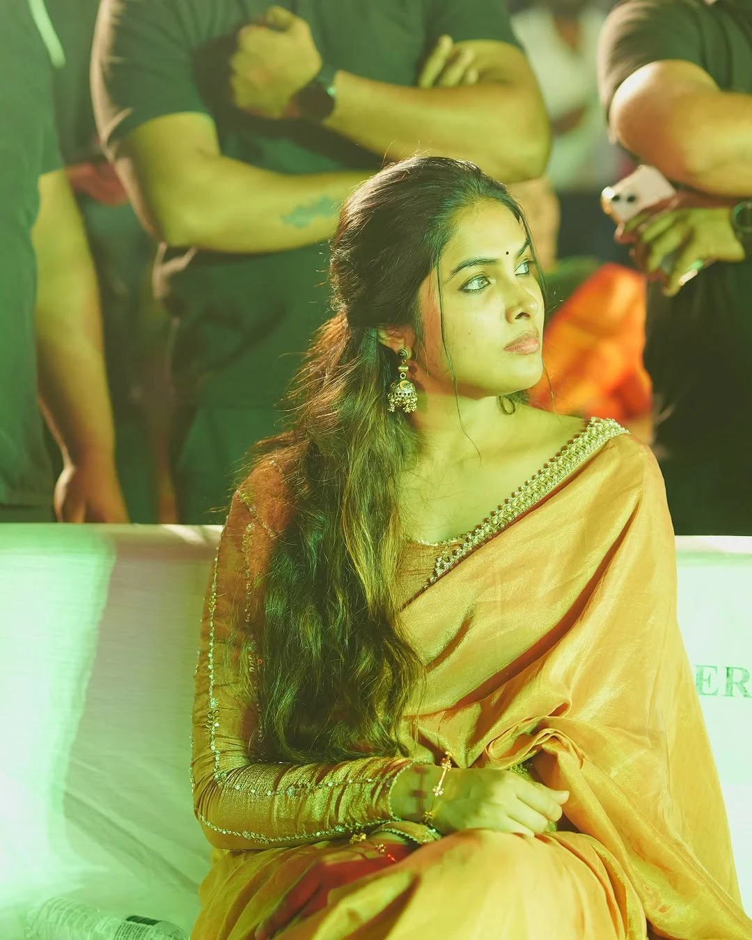 Actress Divi Cute Looks in Saree