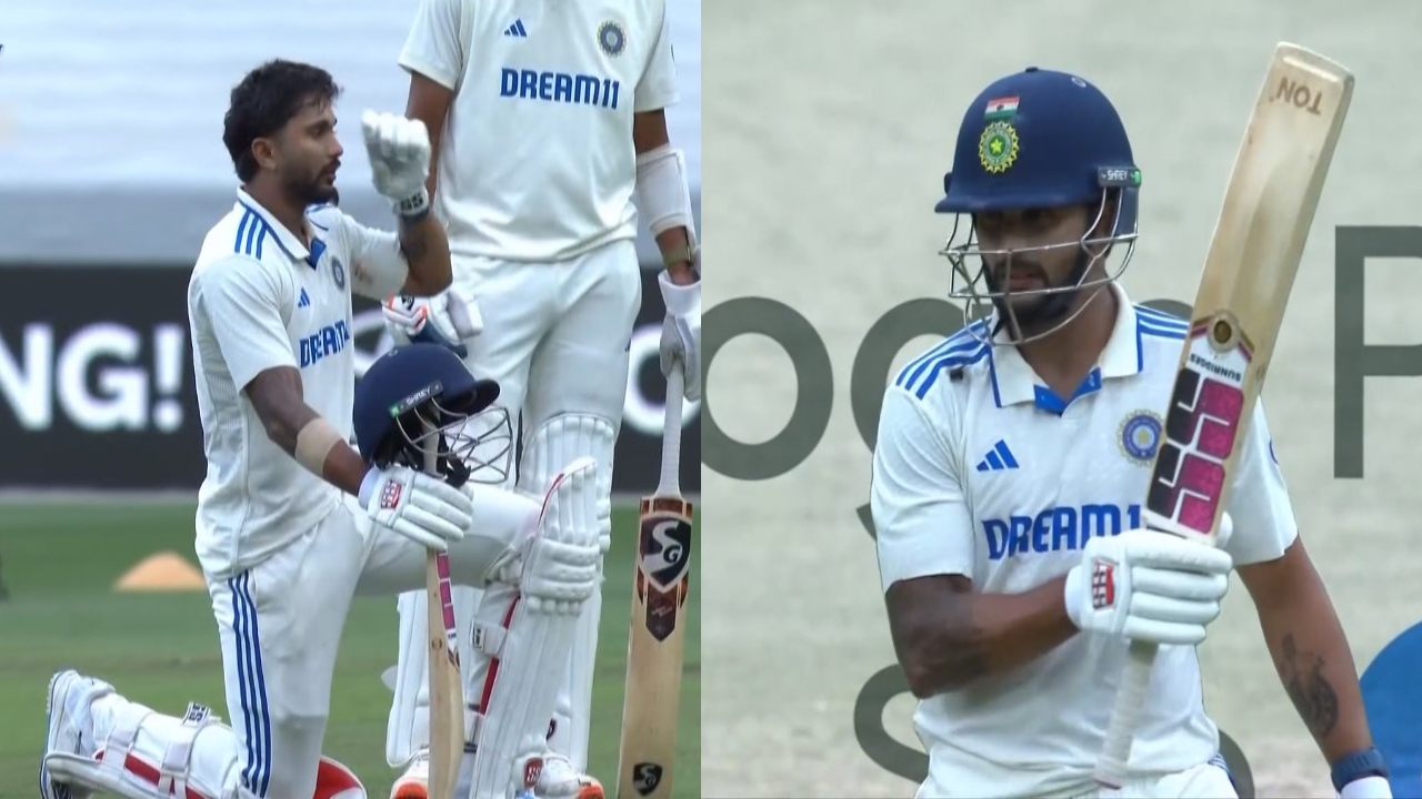 Nitish Kumar Reddy Test century : టెస్టుల్లో నితీష్కుమార్ రెడ్డి తొలి సెంచరీ.. అరుదైన జాబితాలో చోటు.. సెలబ్రేషన్స్ వైరల్ Nitish Kumar Reddy Test century : టెస్టుల్లో నితీష్కుమార్ రెడ్డి తొలి సెంచరీ.. అరుదైన జాబితాలో చోటు.. సెలబ్రేషన్స్ వైరల్