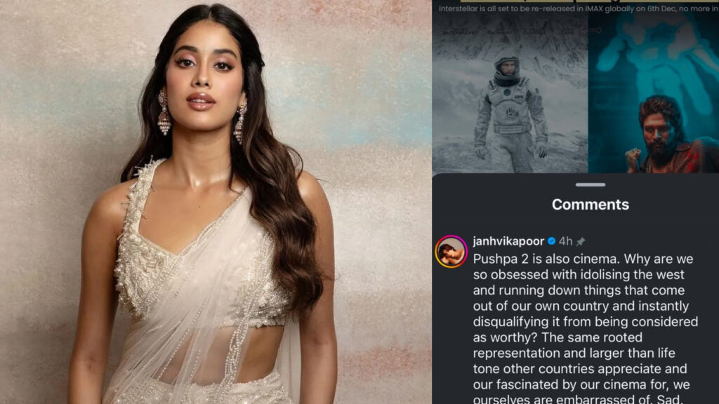 Janhvi Kapoor comes out to support Allu Arjun pushpa 2 movie