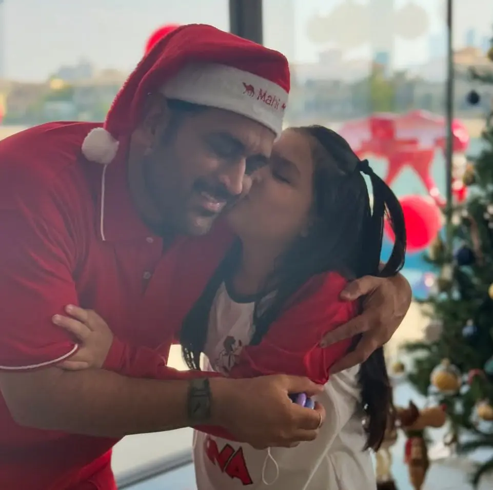 MS Dhoni Christmas Celebrations Photos