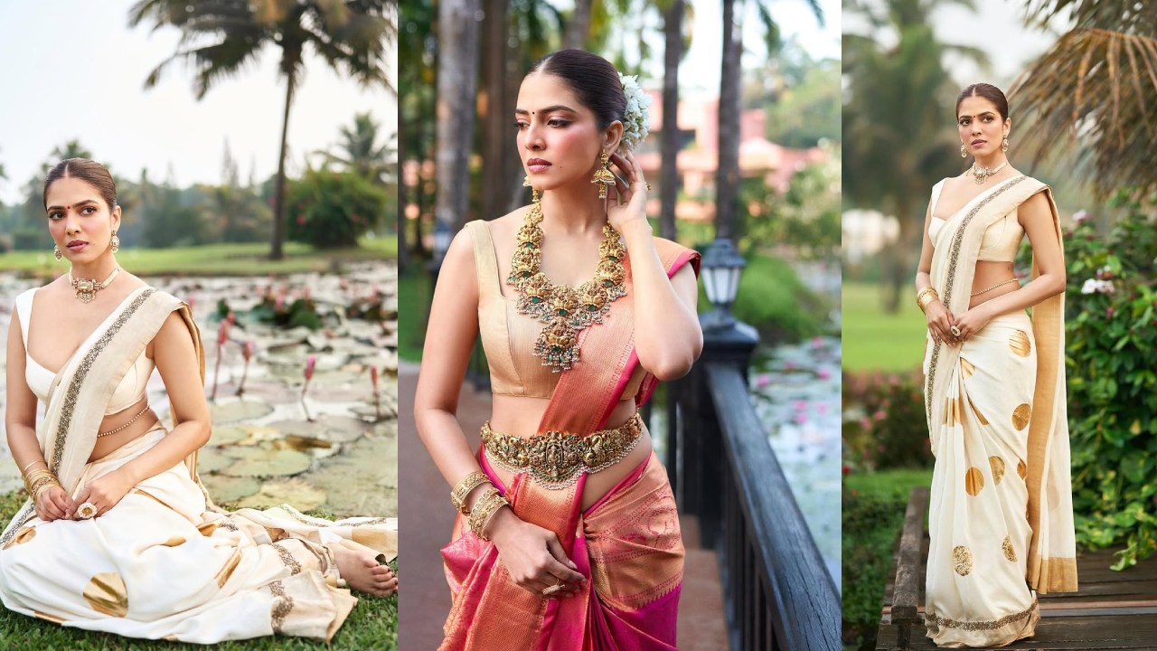 Malavika Mohanan : కొలను గట్టుపై.. చీరలో మైమరిపిస్తున్న మాళవిక మోహనన్.. పద్దతిగా కనిపిస్తూనే పరువాలతో..