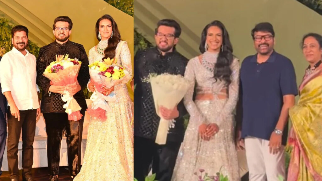 star celebrities at PV Sindhu wedding photos goes viral