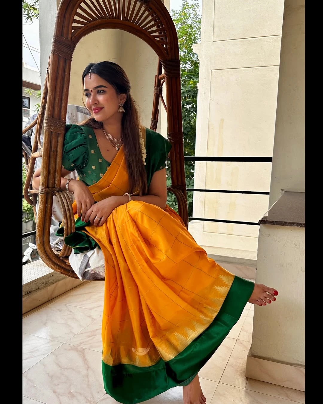 Pujita Ponnada Traditional Looks in Saree