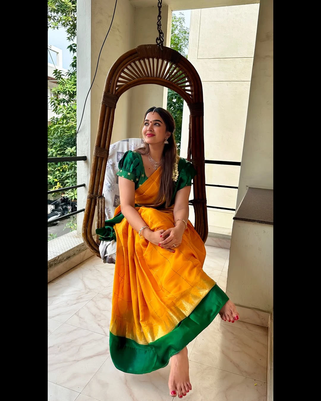 Pujita Ponnada Traditional Looks in Saree