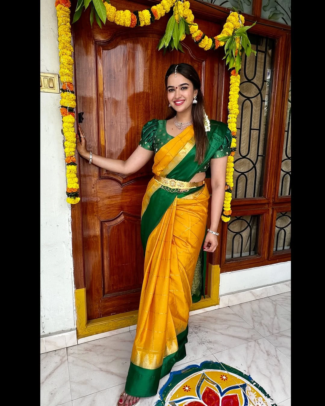 Pujita Ponnada Traditional Looks in Saree