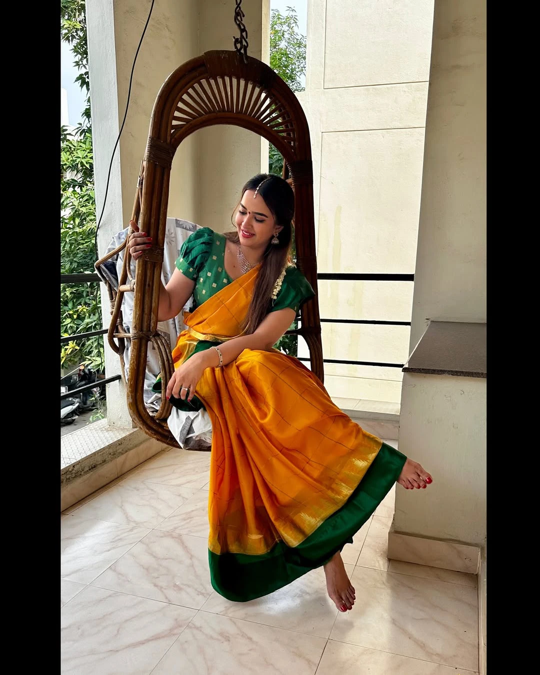 Pujita Ponnada Traditional Looks in Saree