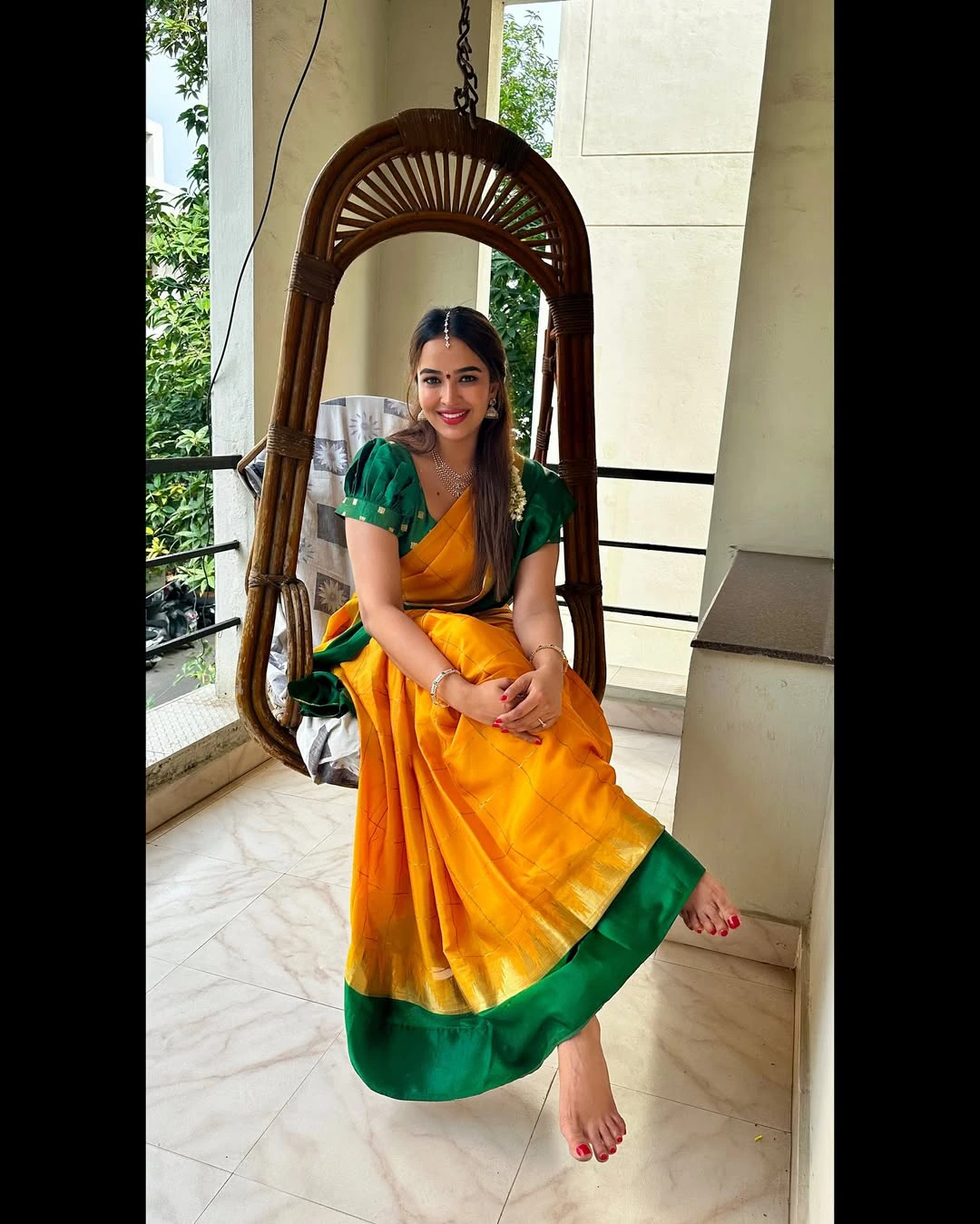 Pujita Ponnada Traditional Looks in Saree