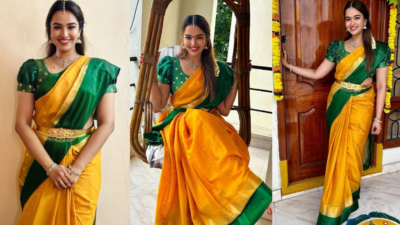 Pujita Ponnada : ఇంట్లో సత్యనారాయణ స్వామి వ్రతం.. కుందనపు బొమ్మలా తెలుగు హీరోయిన్..