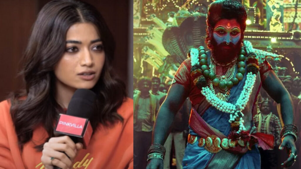 Allu Arjun is a gutsy hero No other hero can do that scene Rashmika comments on Bunny