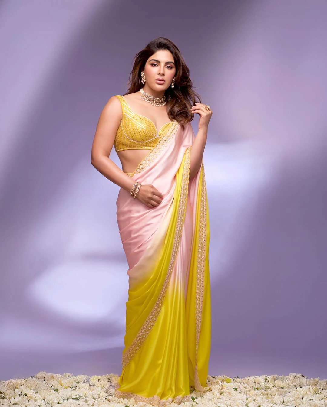 Samyuktha Stunning Looks in Saree