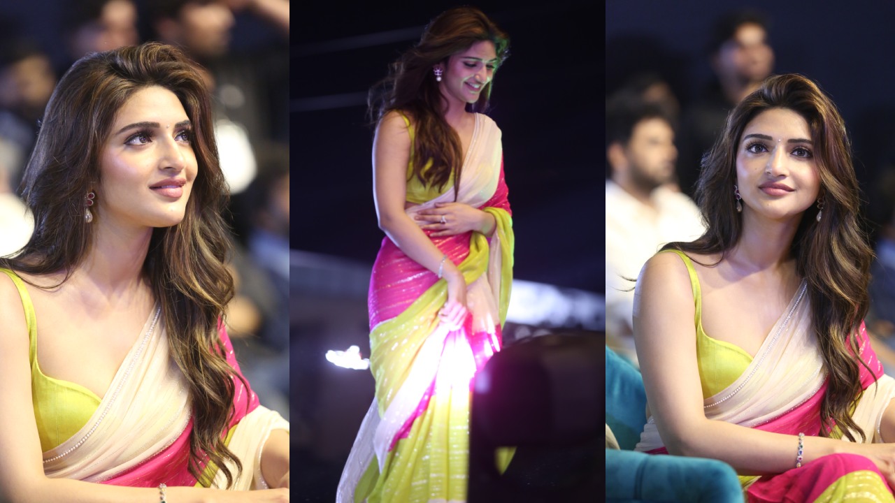 Sreeleela : చీరలో శ్రీలీల చిరు చిరు అందాలు.. పుష్ప 2 ఈవెంట్లో శ్రీలీల ఫొటోలు..