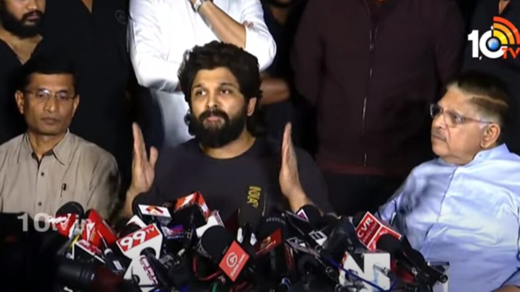Allu Arjun Emotional while Talking about injured guy in Sandhya Theater Incident