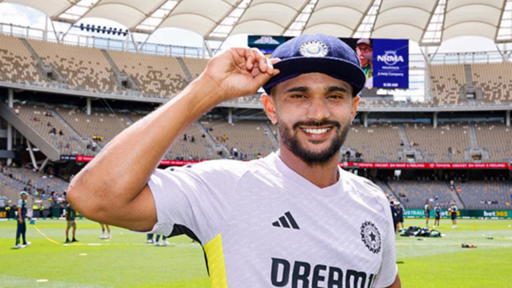 nitish reddy with team india cap