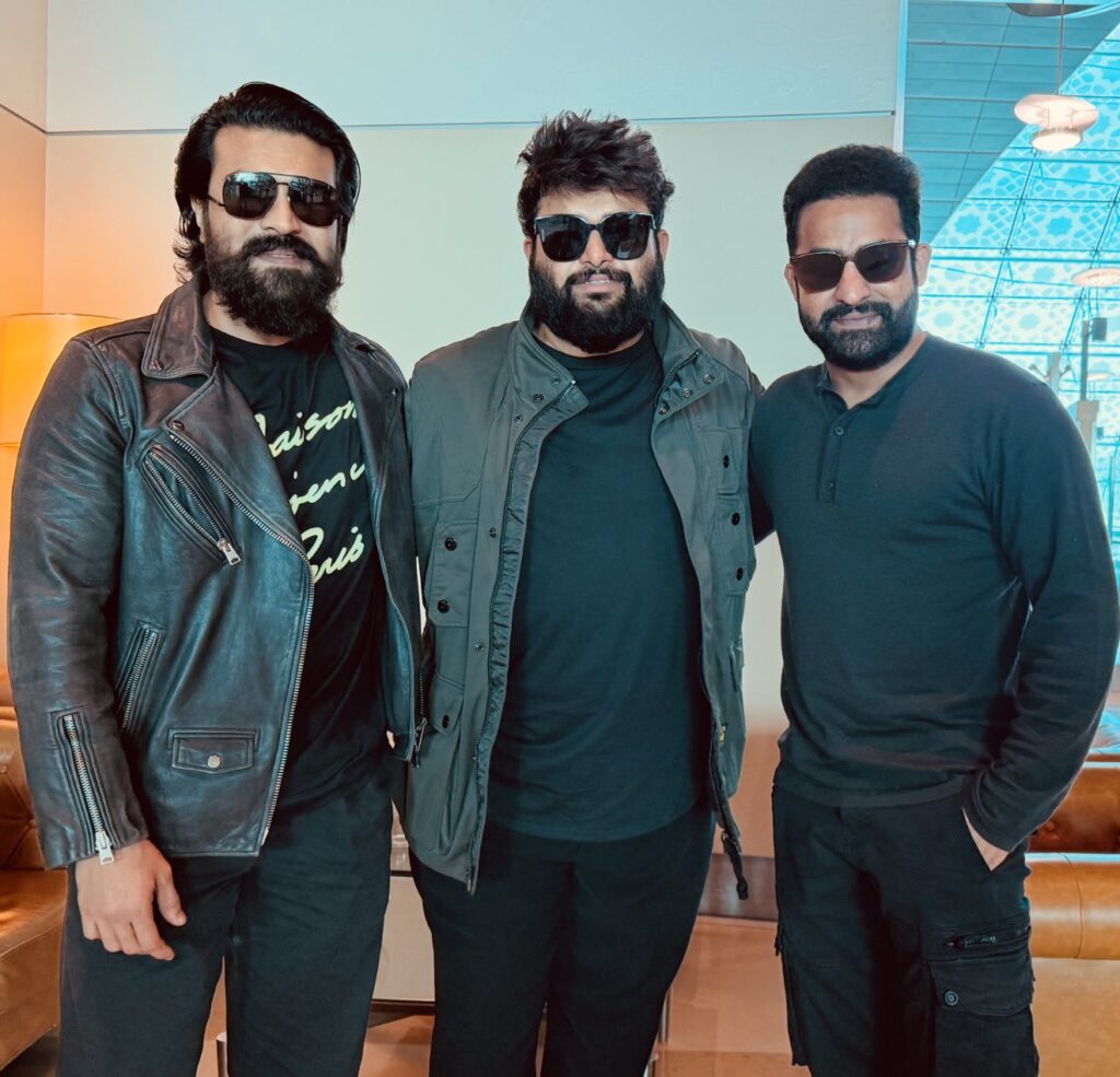 Music Director Thaman Shares Photo with Ram Charan and NTR Photo goes Viral 