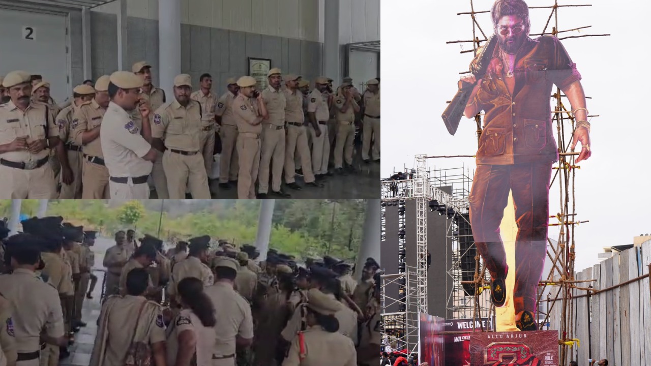 Pushpa 2 Security : హైదరాబాద్ పుష్ప 2 ఈవెంట్.. మొదటిసారి 1000 మంది పోలీసులతో భద్రత.. Pushpa 2 Security : హైదరాబాద్ పుష్ప 2 ఈవెంట్.. మొదటిసారి 1000 మంది పోలీసులతో భద్రత..