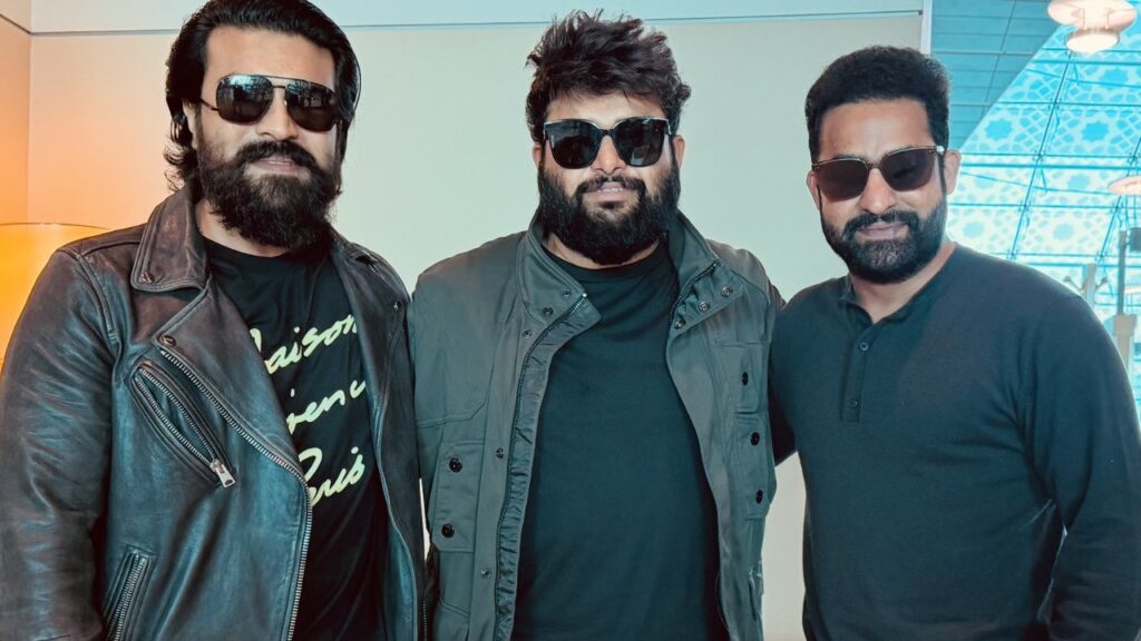 Music Director Thaman Shares Photo with Ram Charan and NTR Photo goes Viral