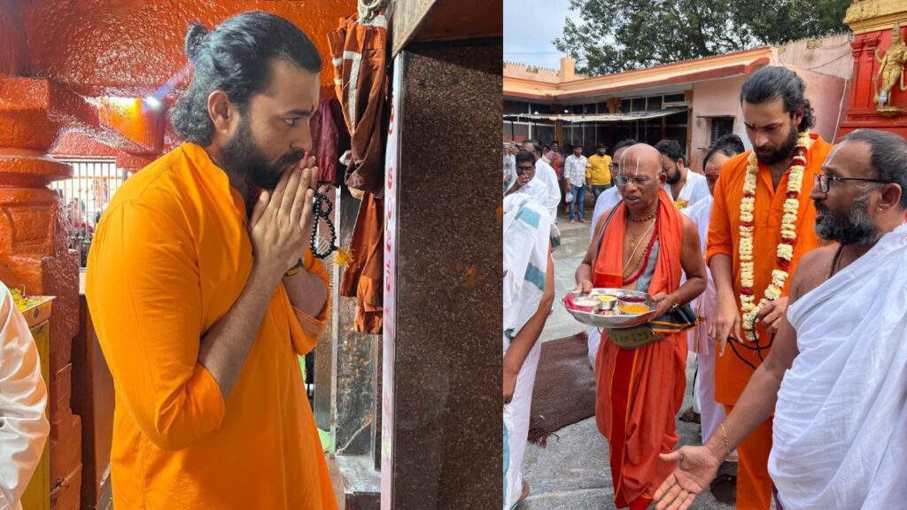 Varun Tej Wears Hanuman Deeksha and went to Kondagattu Temple