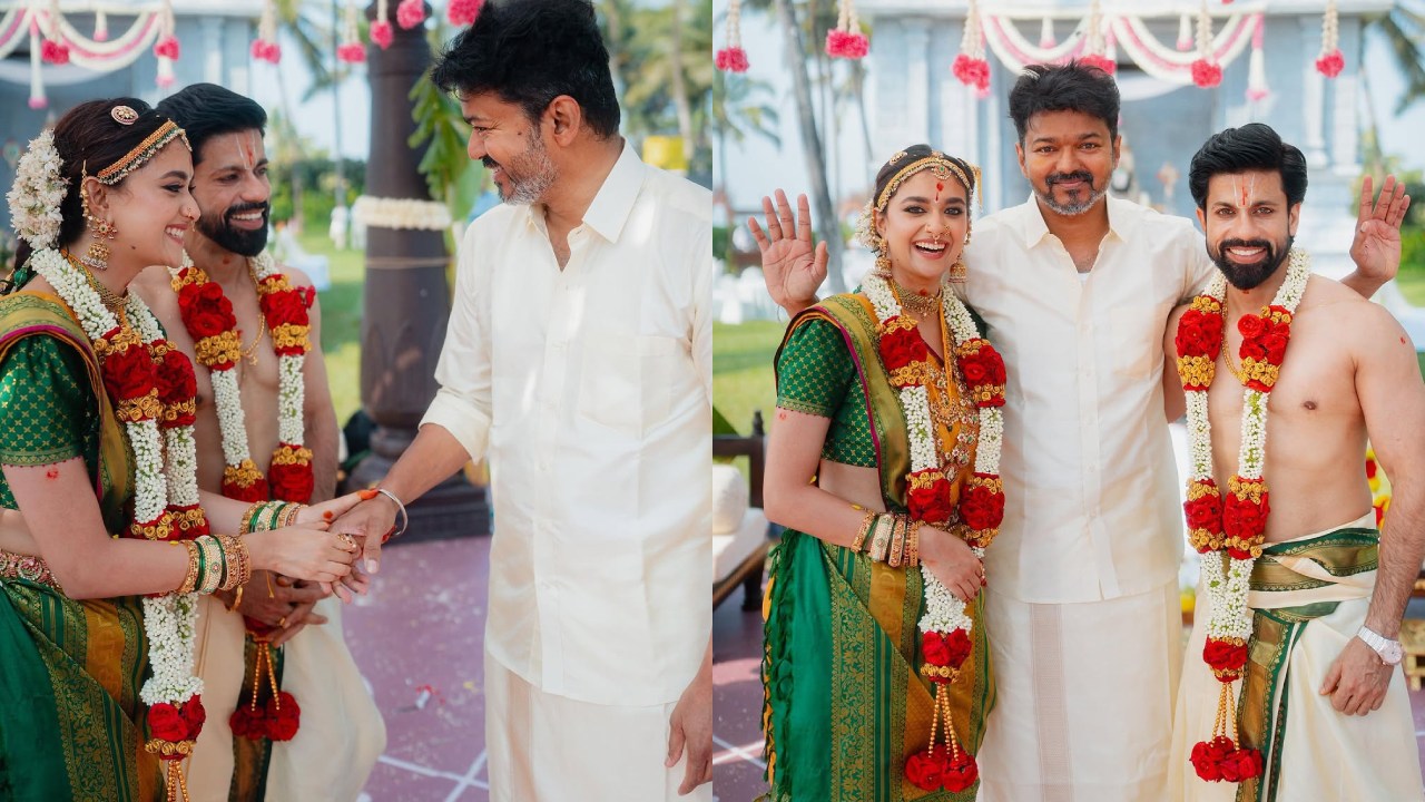 Keerthy Suresh – Vijay : కీర్తి సురేష్ పెళ్ళిలో స్పెషల్ అట్రాక్షన్ గా విజయ్.. ఫొటోలు వైరల్.. Keerthy Suresh – Vijay : కీర్తి సురేష్ పెళ్ళిలో స్పెషల్ అట్రాక్షన్ గా విజయ్.. ఫొటోలు వైరల్..