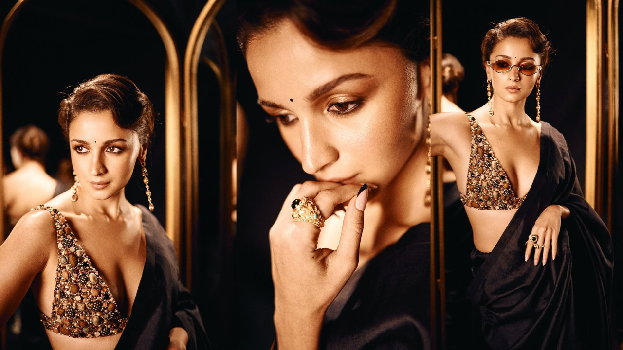 Alia Bhatt: బ్లాక్ సారీ, వెరైటీ బ్లౌజ్‌ లో కట్టిపడేసిన ఆలియా భట్.. తెగ వైరల్ అవుతున్న ఫోటోలు..