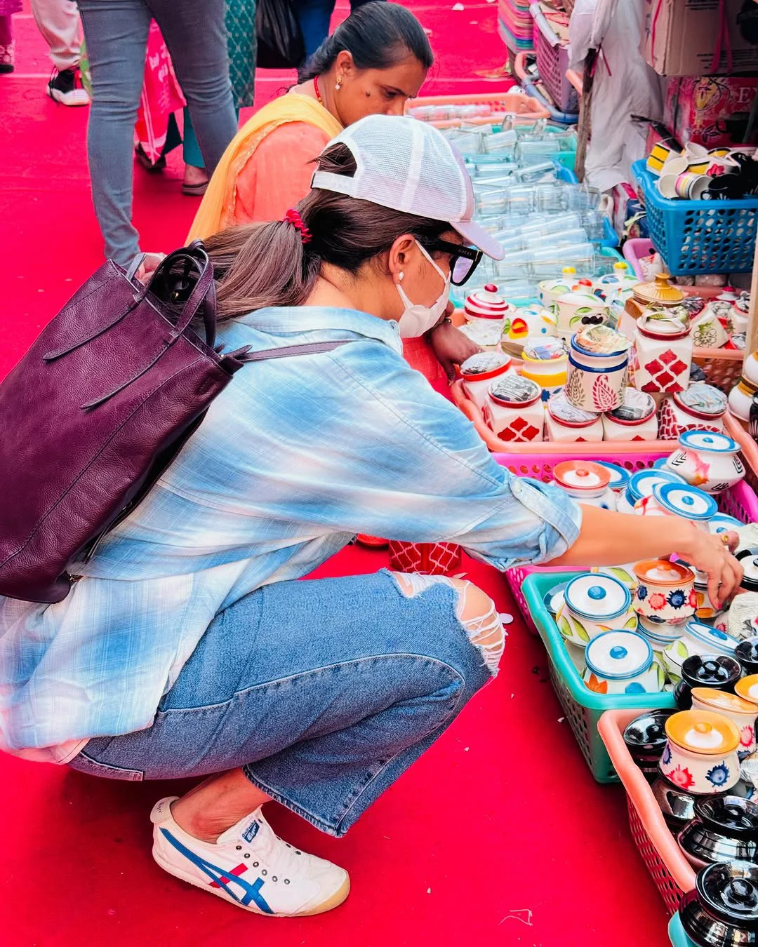 Anasuya Bharadwaj Shopping in Hyderabad Numaish