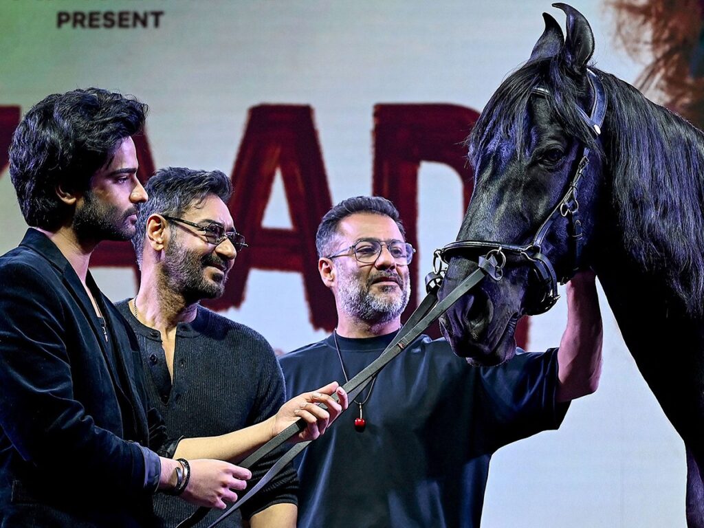 A horse came to Ajay Devgn Azaad Movie Trailer Launch Event 