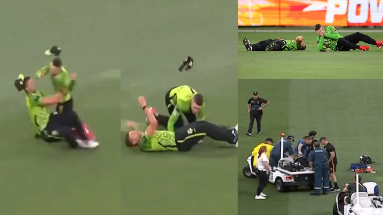 BBL Collision : క్రికెట్ చరిత్రలోనే భయానక ఘటన.. క్యాచ్ పట్టుకునే క్రమంలో ఢీ కొన్న ఇద్దరు ఆసీస్ ఆటగాళ్లు.. స్ట్రెచర్ పై ఆస్పత్రికి తరలింపు.. BBL Collision : క్రికెట్ చరిత్రలోనే భయానక ఘటన.. క్యాచ్ పట్టుకునే క్రమంలో ఢీ కొన్న ఇద్దరు ఆసీస్ ఆటగాళ్లు.. స్ట్రెచర్ పై ఆస్పత్రికి తరలింపు..