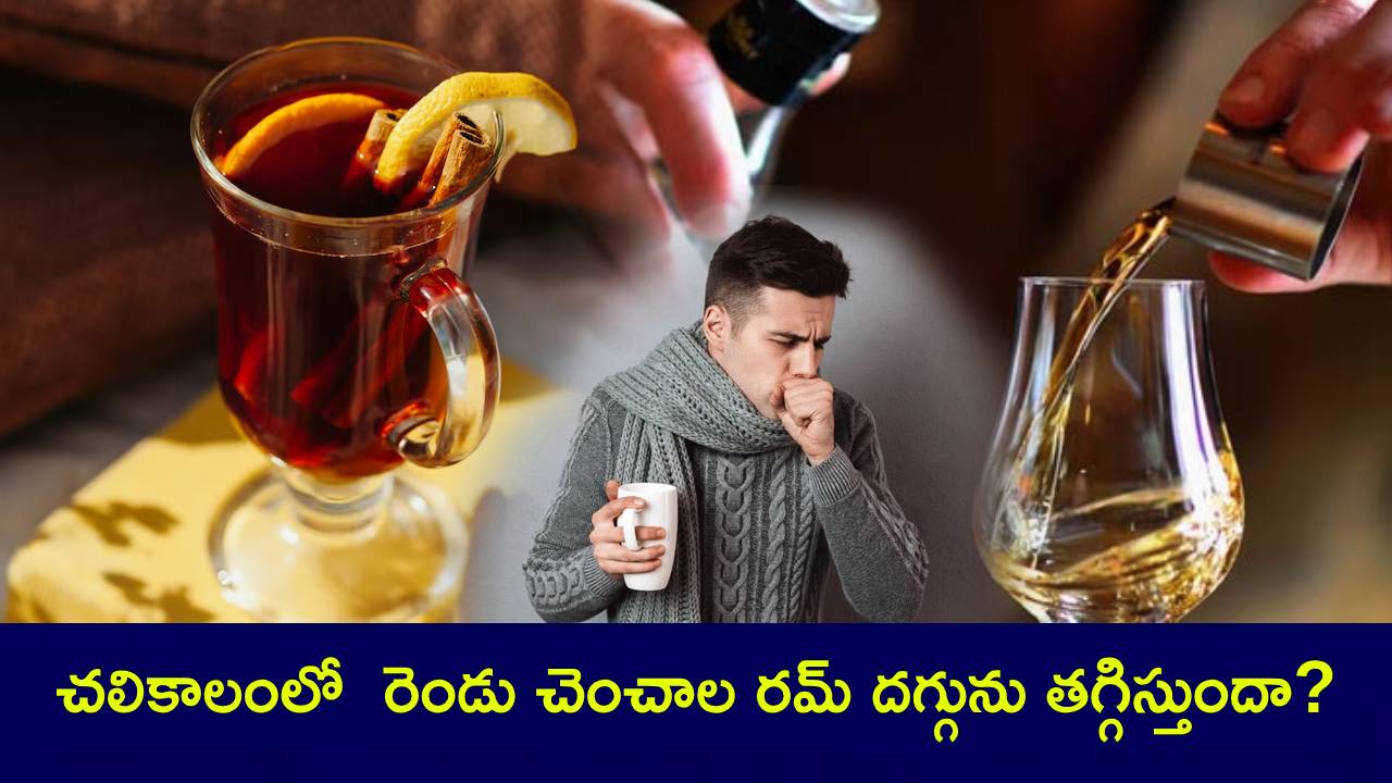 Winter Cough : చలికాలంలో రాత్రిపూట కొద్దిగా రమ్ పుచ్చుకుంటే.. తెల్లారేసరికి దగ్గు తగ్గిపోతుందట.. ఇందులో నిజమెంత? సైన్స్ ఏం చెబుతుందంటే? Winter Cough : చలికాలంలో రాత్రిపూట కొద్దిగా రమ్ పుచ్చుకుంటే.. తెల్లారేసరికి దగ్గు తగ్గిపోతుందట.. ఇందులో నిజమెంత? సైన్స్ ఏం చెబుతుందంటే?