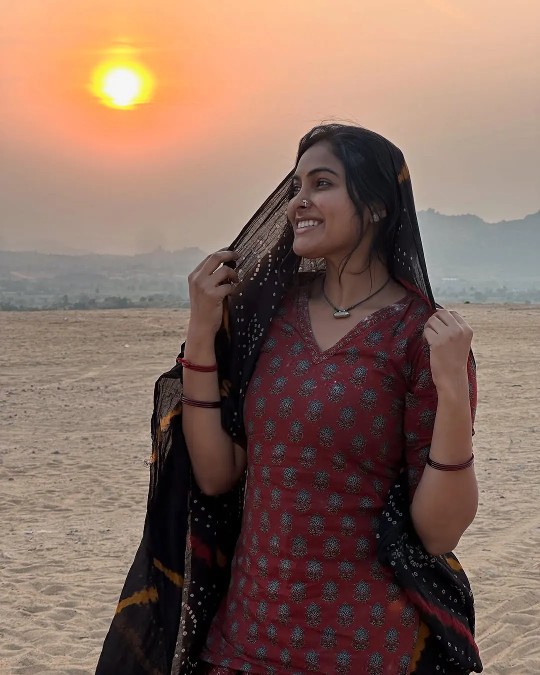 Actress Divi Shares Daaku Maharaaj Character Photos