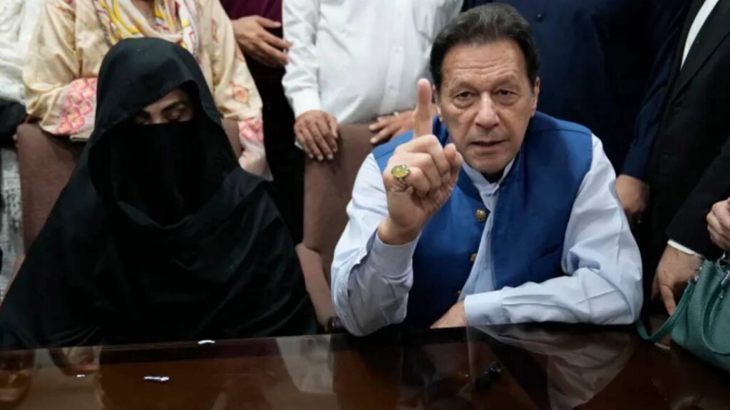 Former Prime Minister Imran Khan and his wife Bushra Bibi