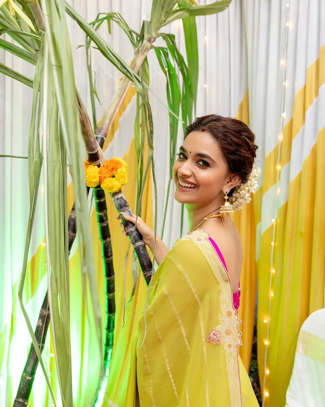 Keerthy Suresh Sankranthi Celebrations with Husband