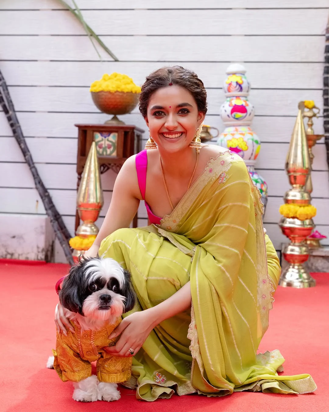 Keerthy Suresh Sankranthi Celebrations with Husband