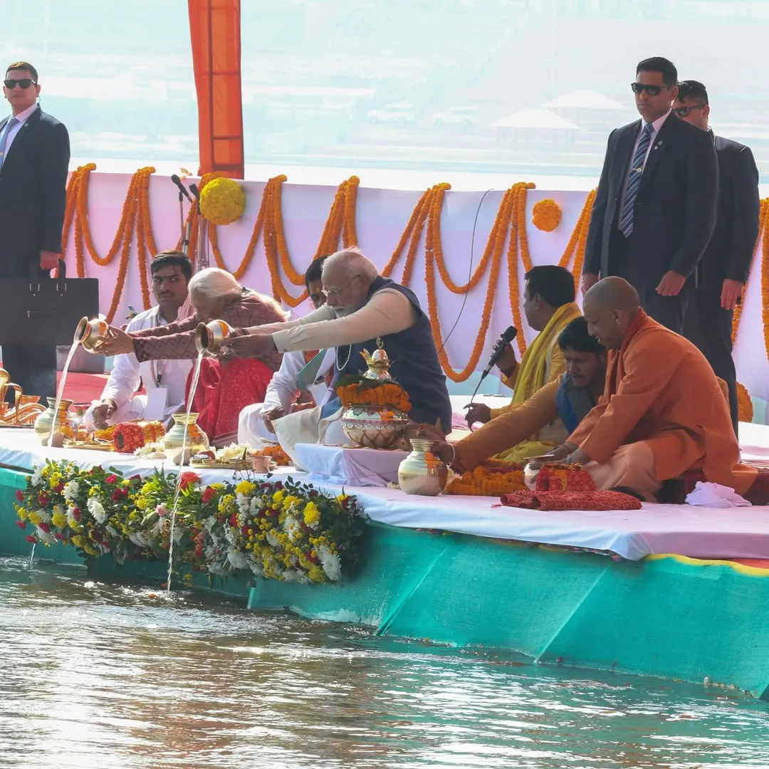 Narendra Modi Pooja Ceremony in Prayagraj Before Maha Kumbha Mela