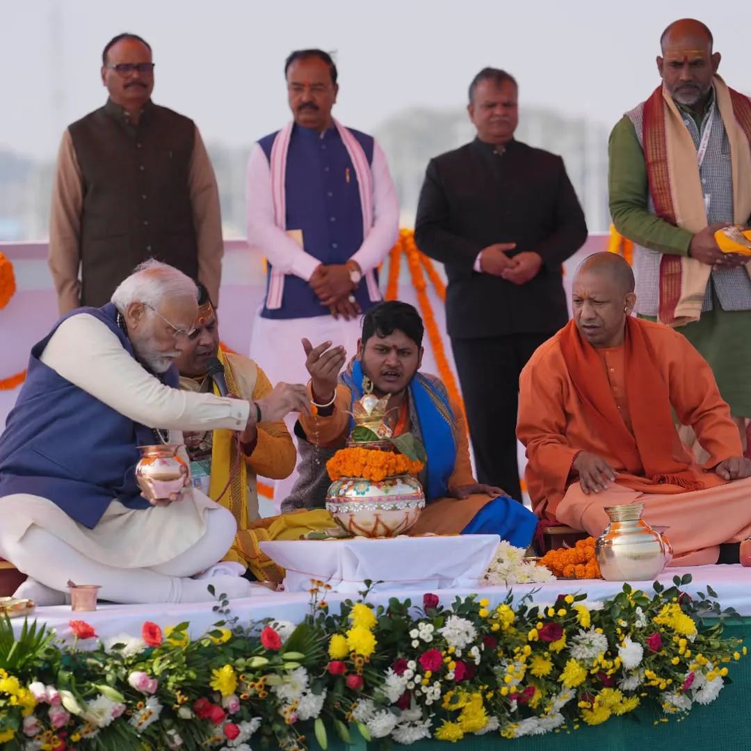 Narendra Modi Pooja Ceremony in Prayagraj Before Maha Kumbha Mela