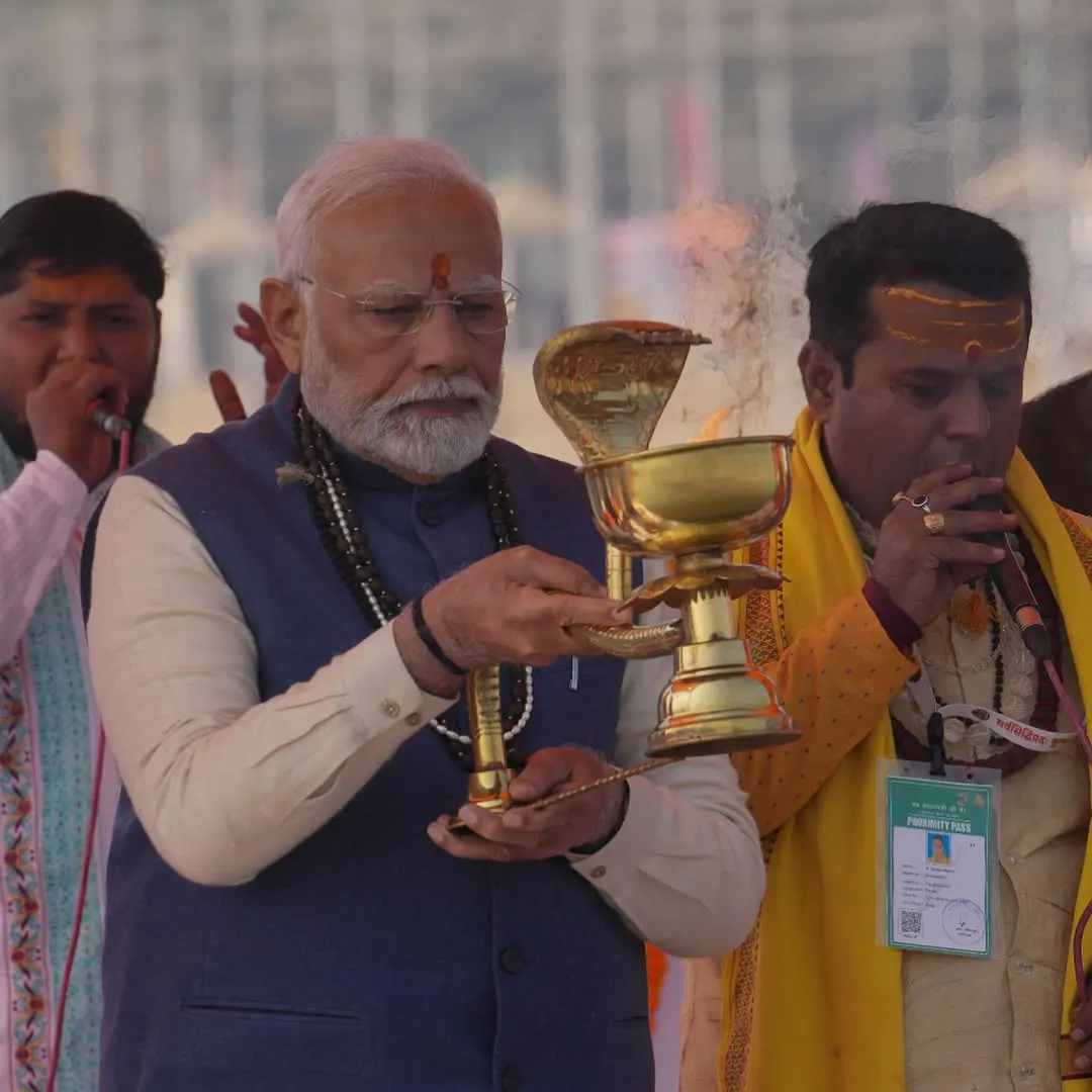 Narendra Modi Pooja Ceremony in Prayagraj Before Maha Kumbha Mela