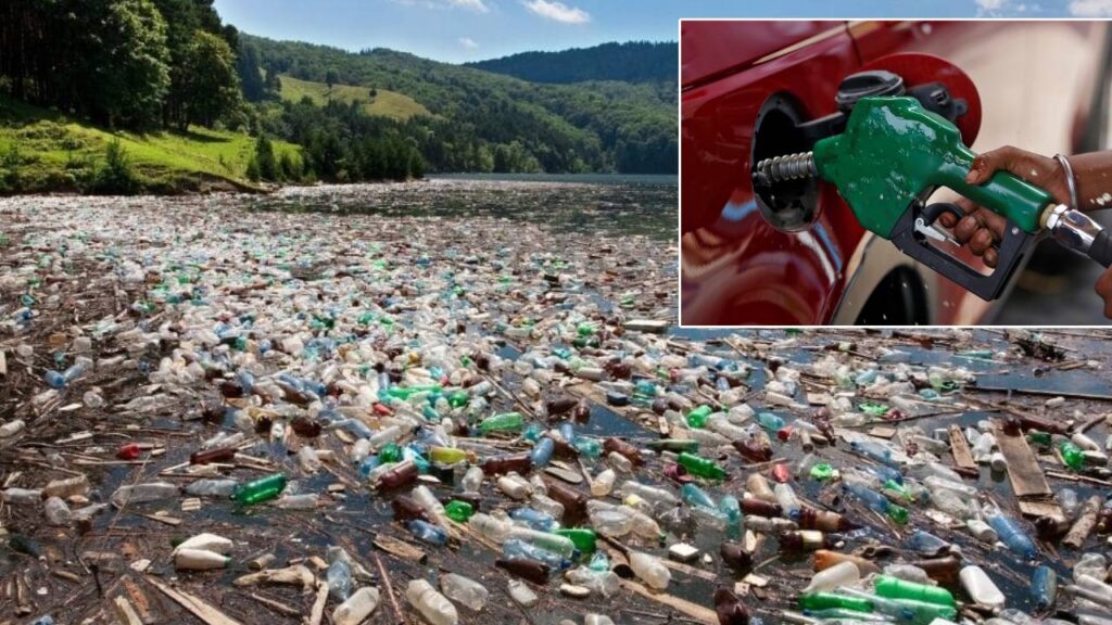 Petrol with plastic