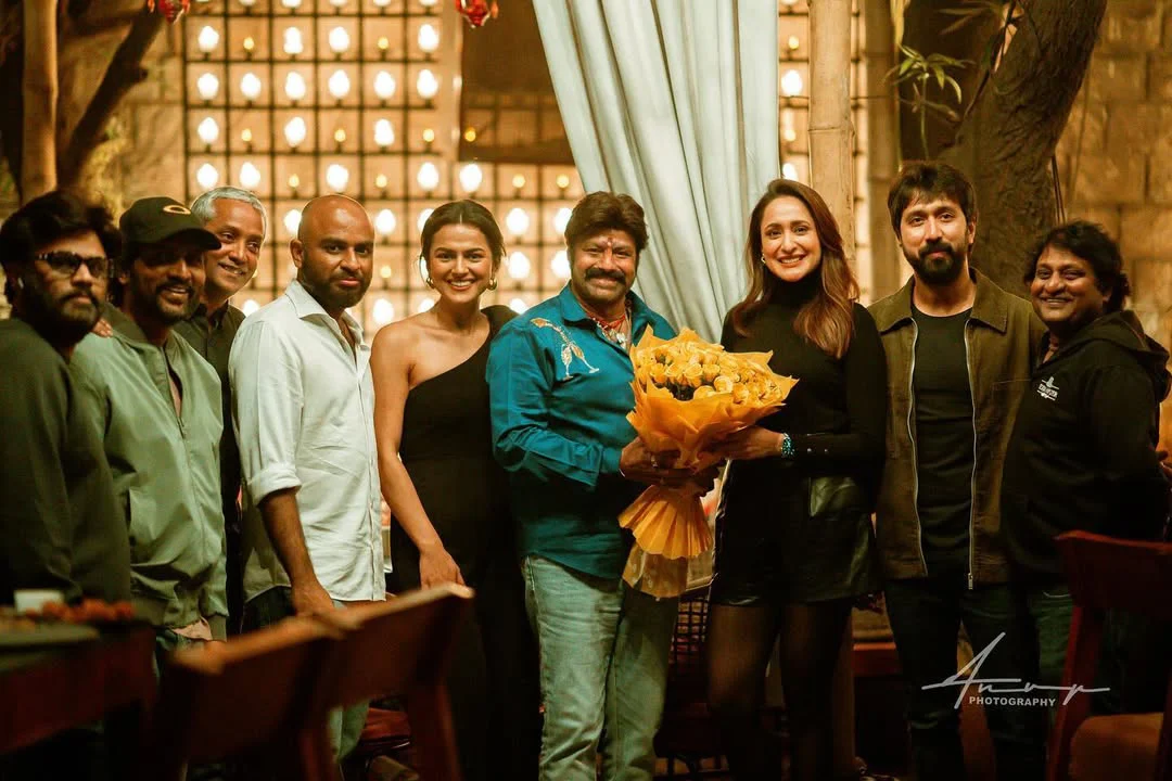 Pragya Jaiswal Birthday Celebrations with Balakrishna and Daaku Maharaaj Team